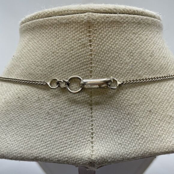 925 Sterling Silver Blue Glass Cha Cha Y Drop Necklace Boho Statement - Picture 6 of 7